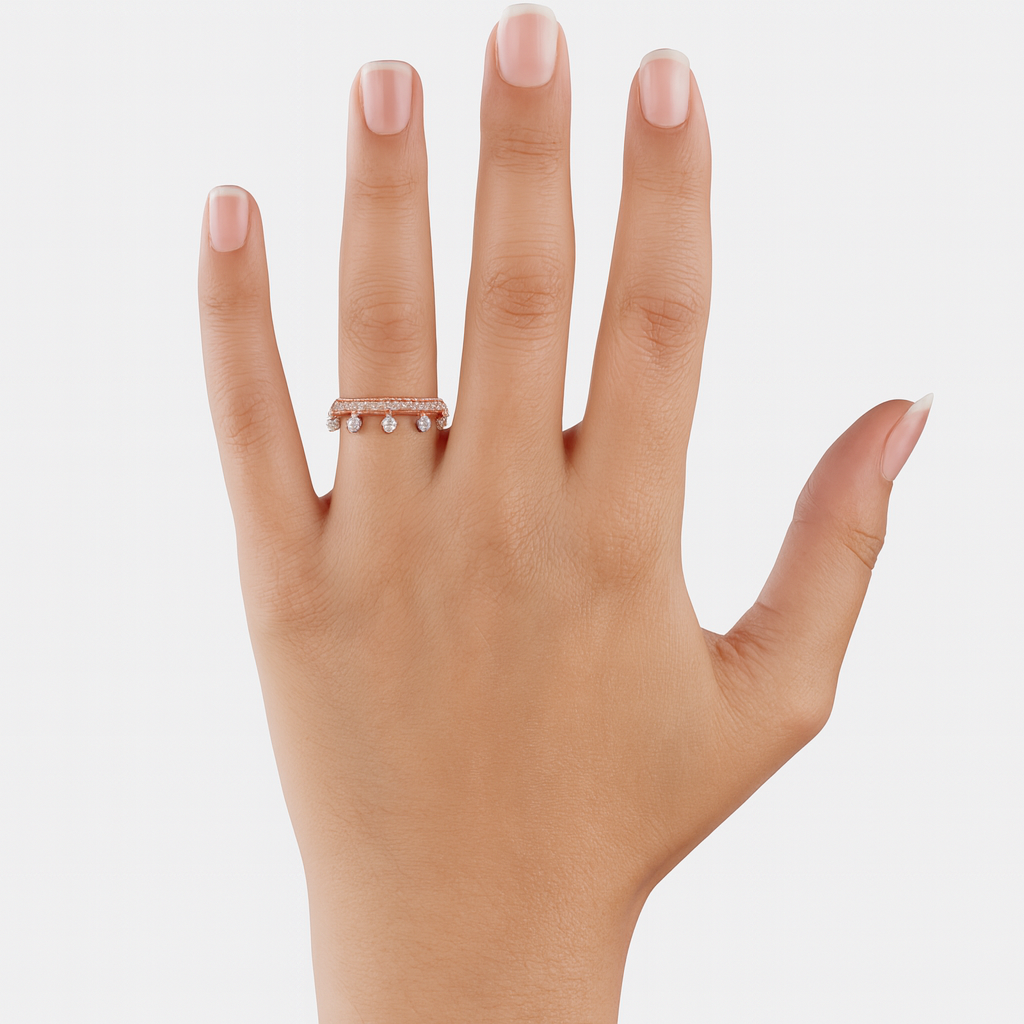 Modern Frame Diamond Ring