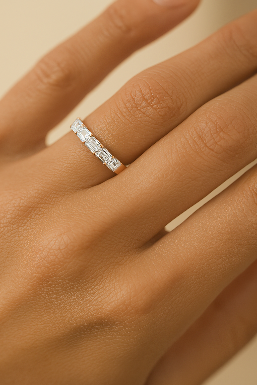 Emerald Cut Diamond Eternity Band