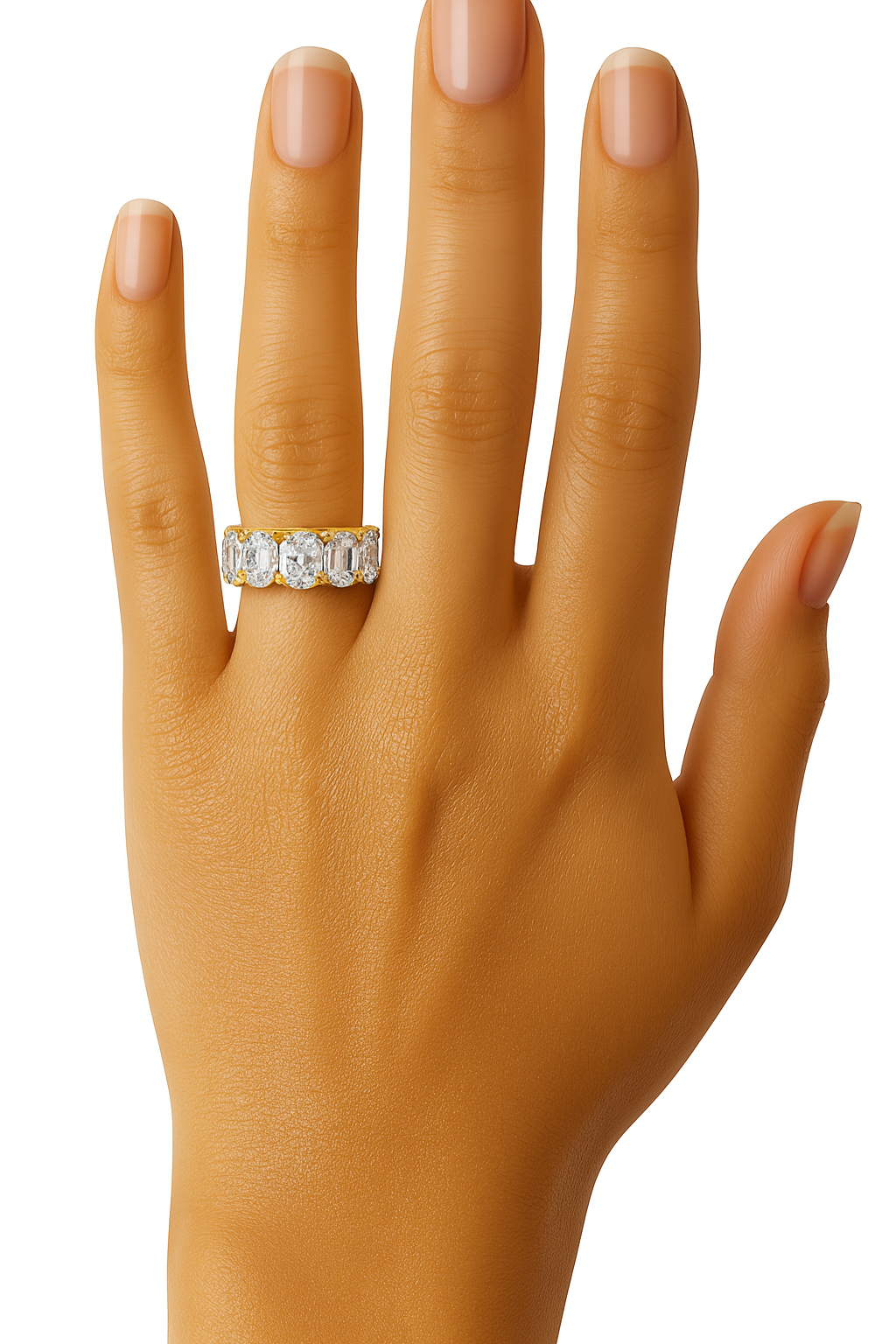 Oval And Emerald Cut Duo Ring