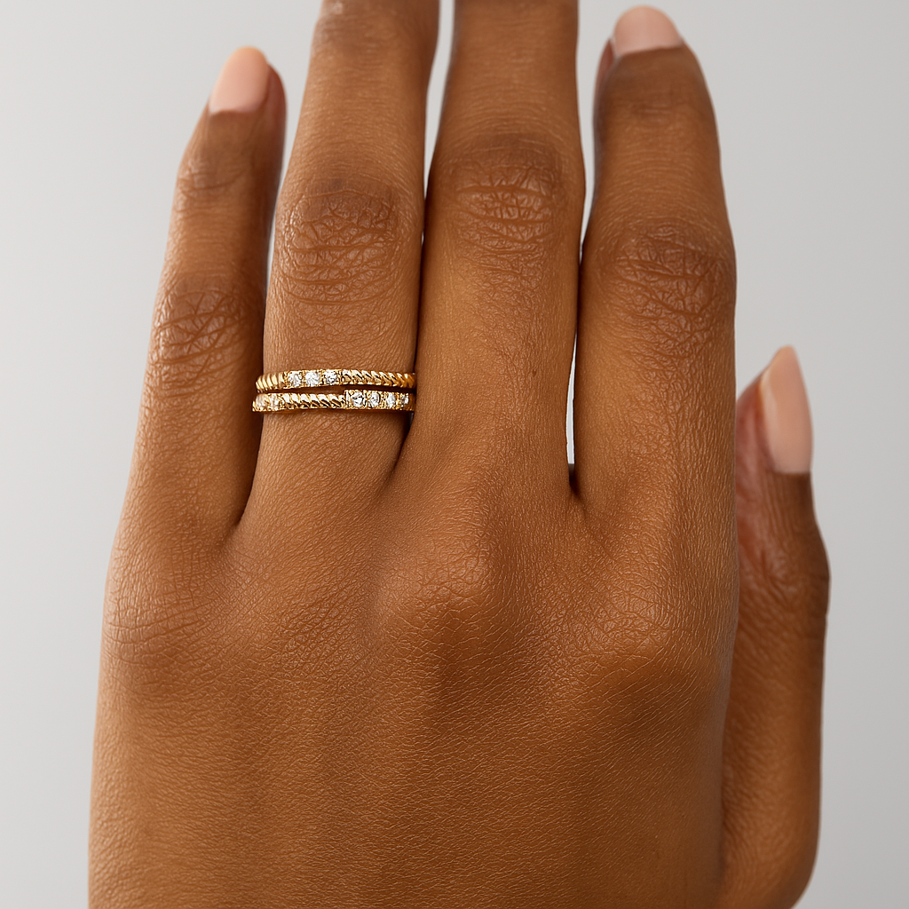 Rope Twist Diamond Ring