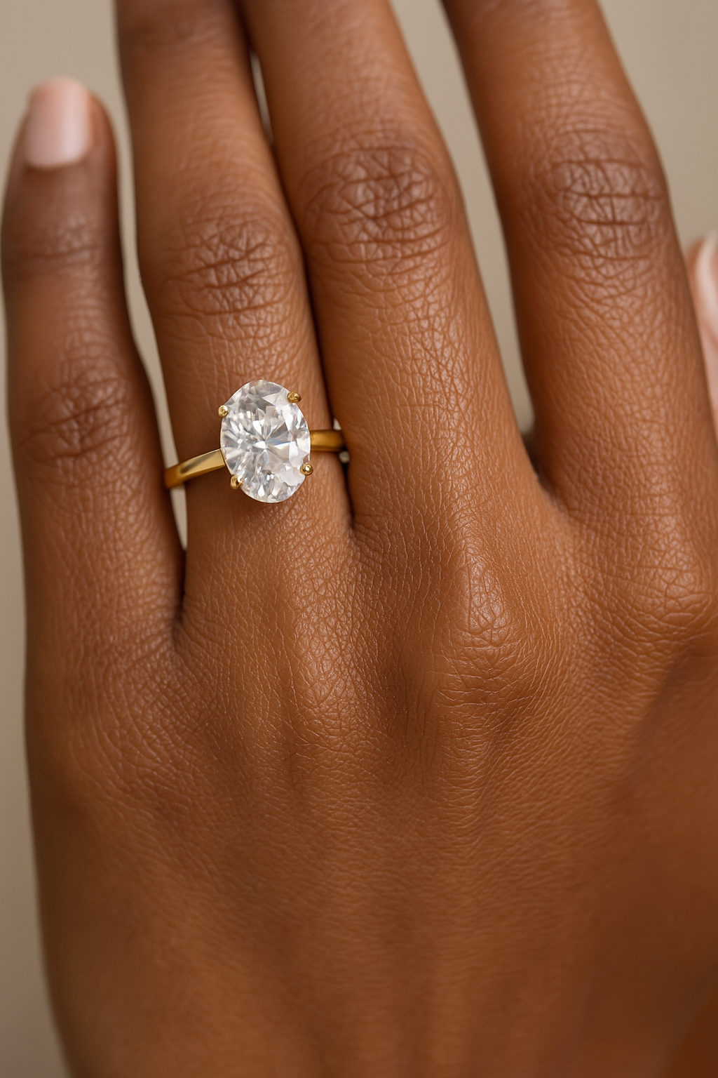 Brilliant Oval Diamond Solitaire Ring