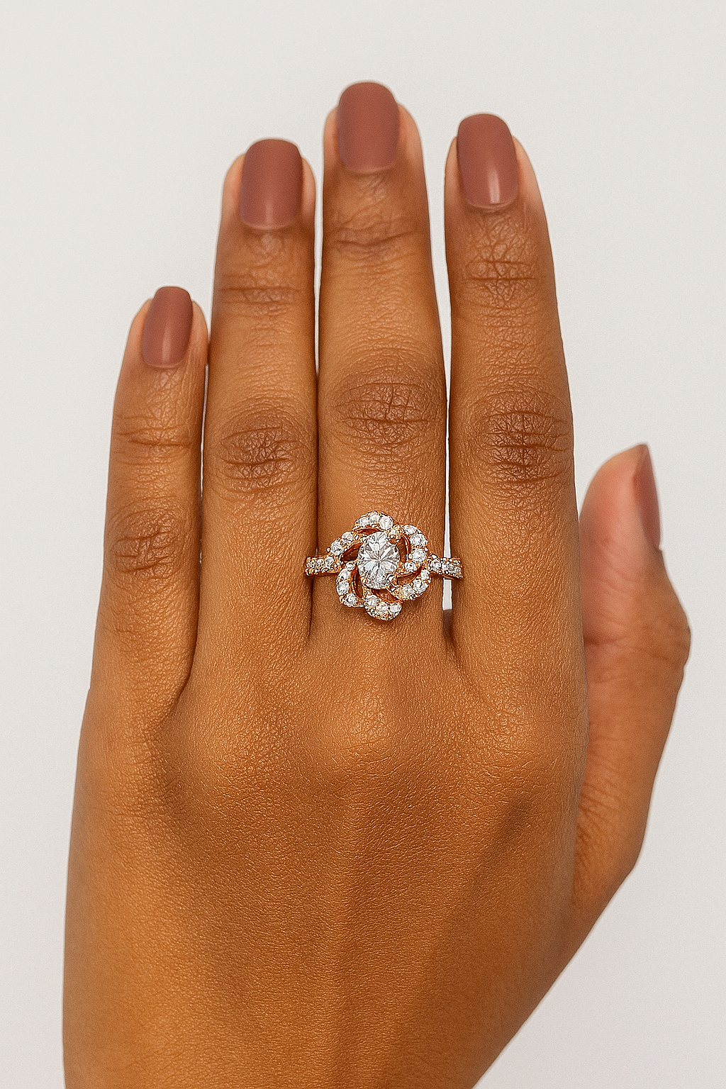 Petal Embrace Engagement Ring
