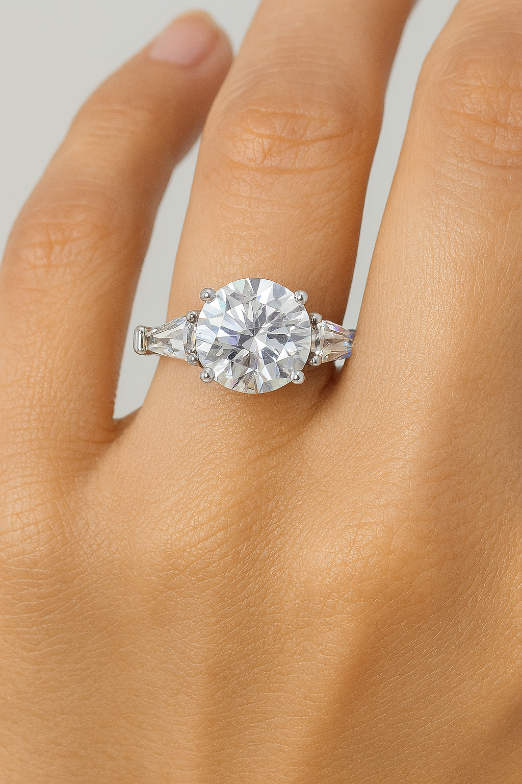 Symphony Three Stone Diamond Engagement Ring