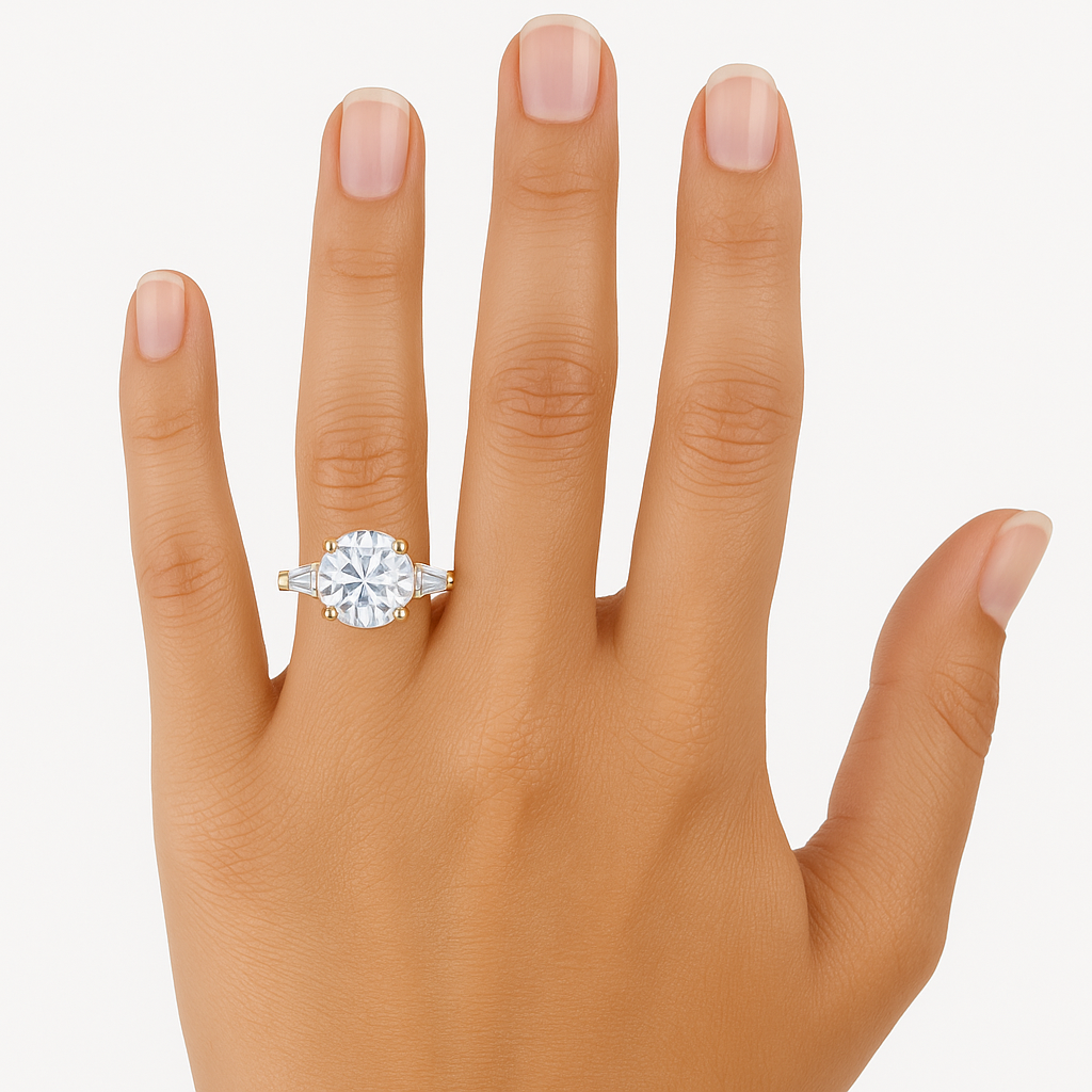 Symphony Three Stone Diamond Engagement Ring