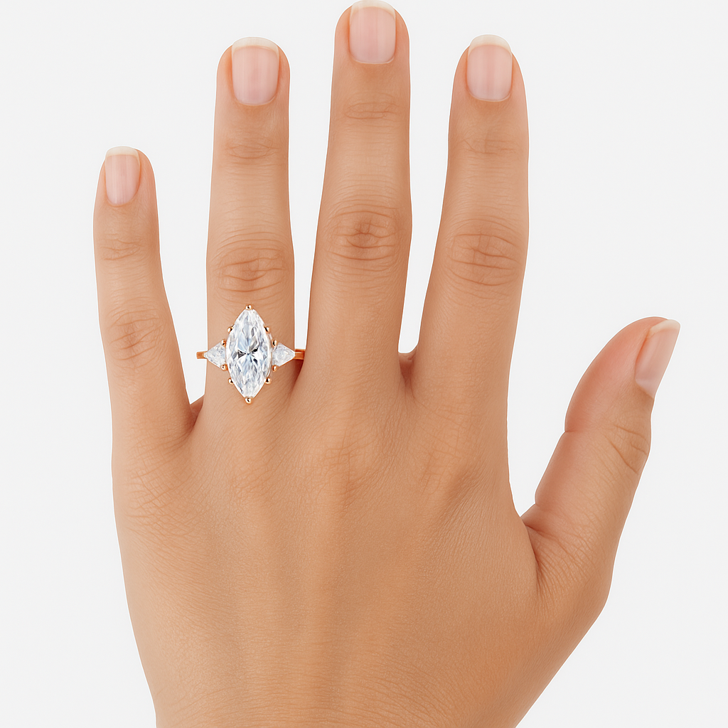Petite Cometa Perfect Fit Marquise Cut Diamond Engagement Ring