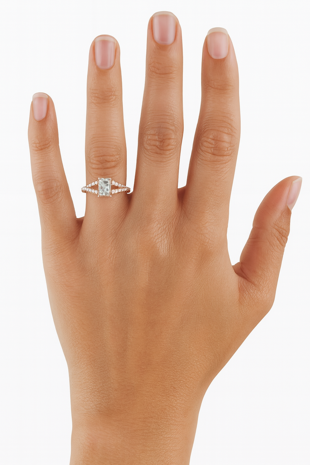 Radiant Cut Double Band Engagement Ring