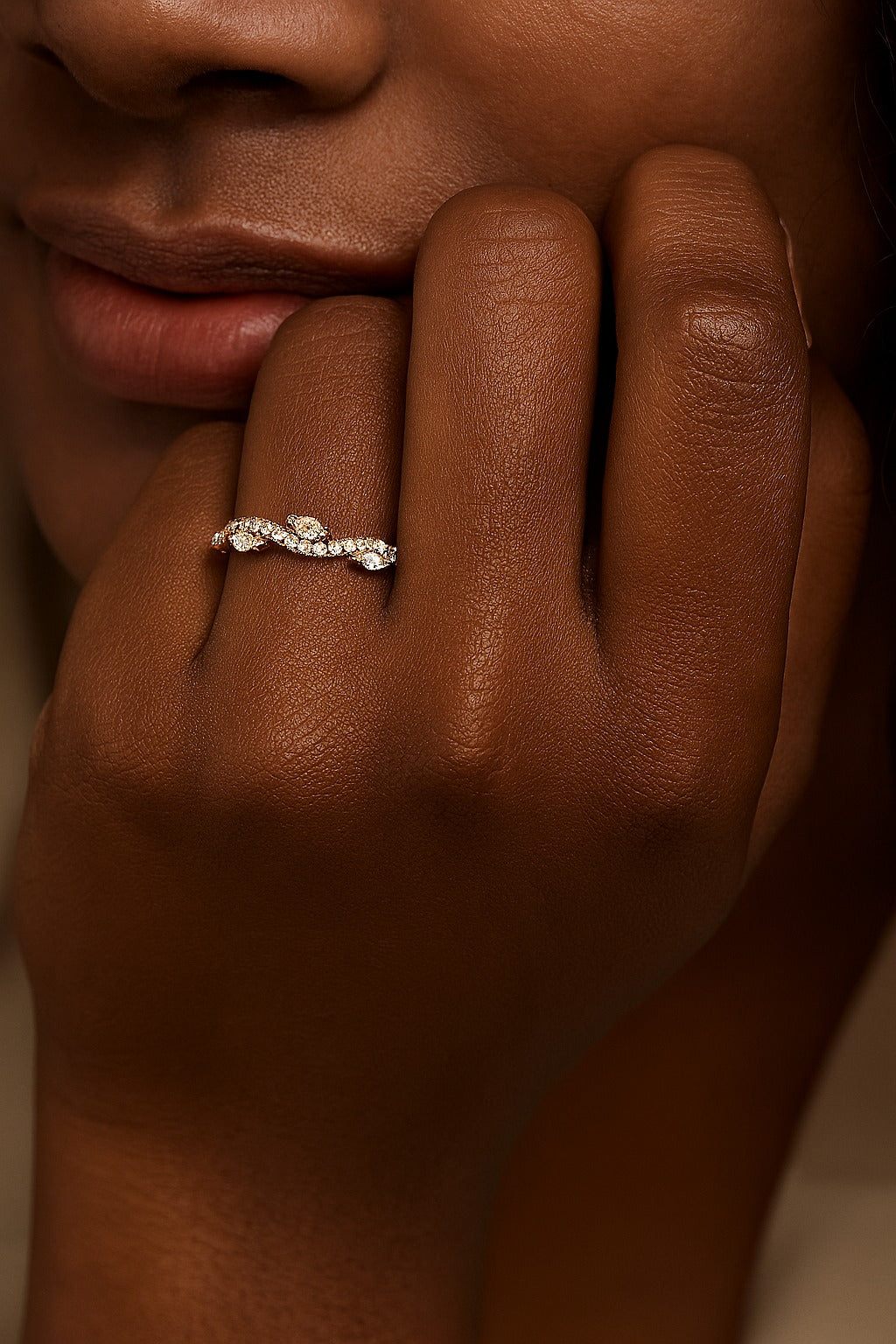 Marquise Tiara Wedding Band
