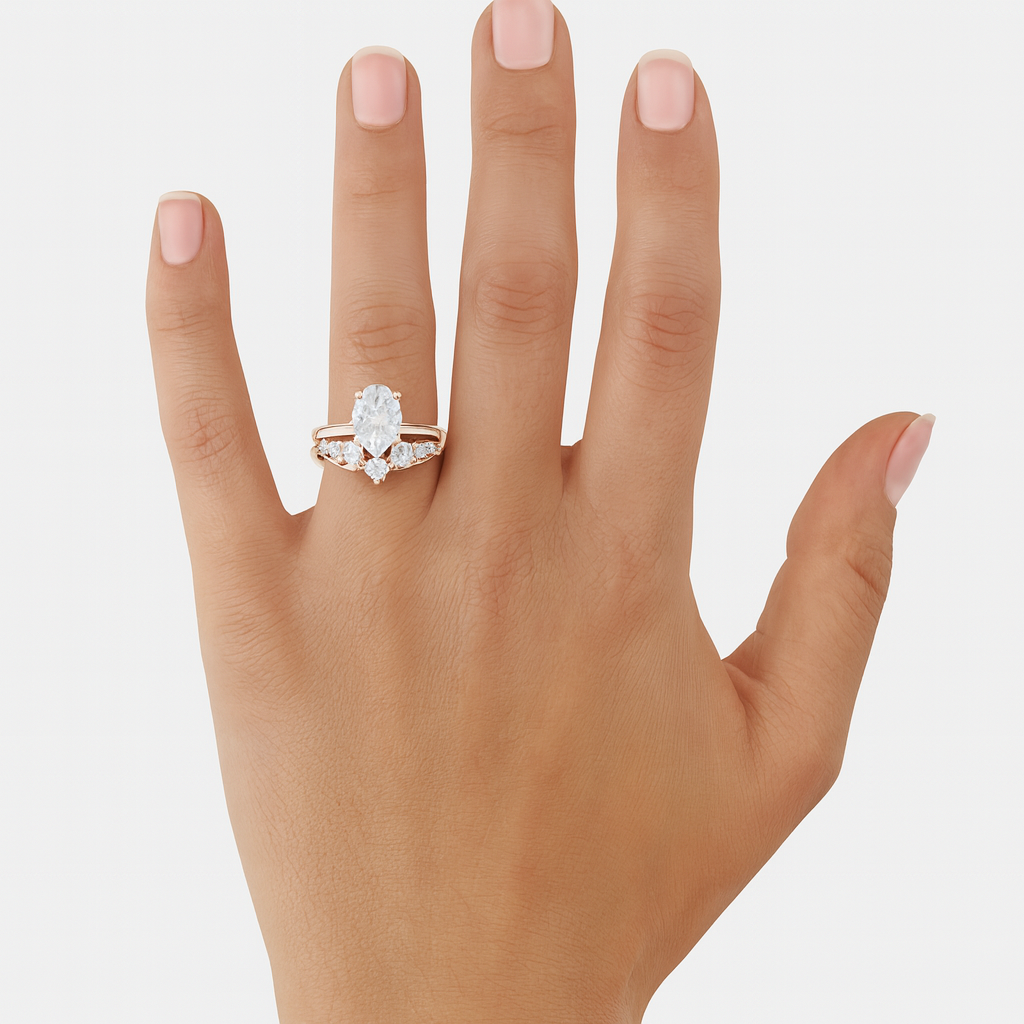 Ethical Elegance Oval Cut Bridal Set