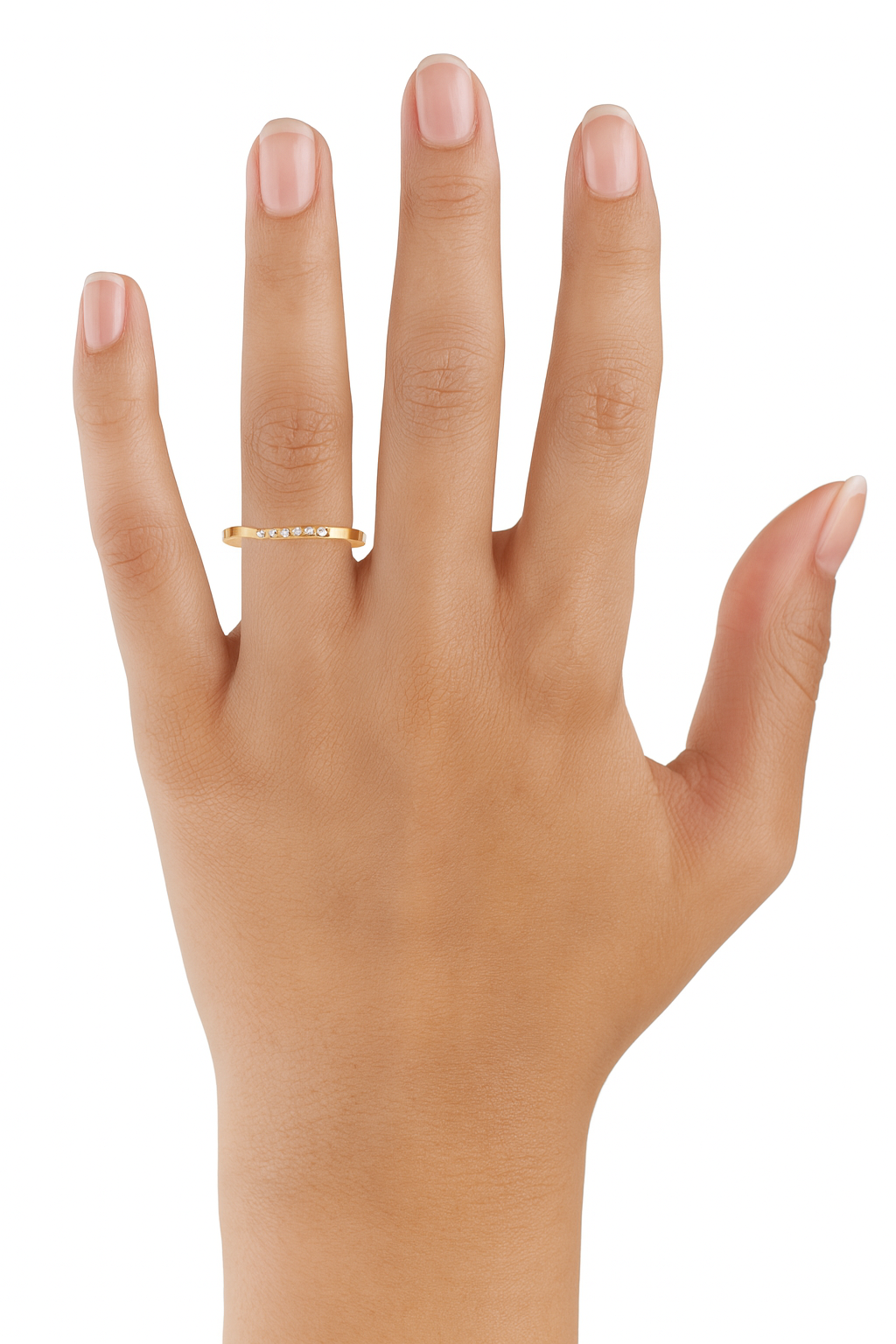Modern Seven Stone Diamond Wedding Band