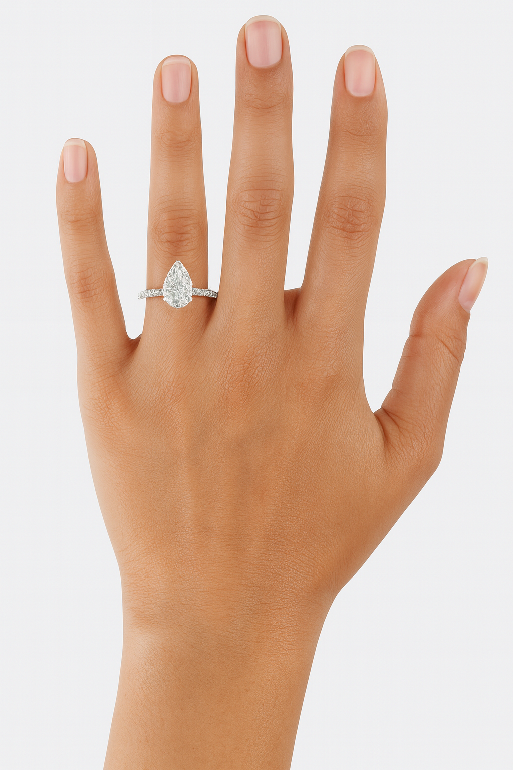 Solitaire Elegance Pear Ring