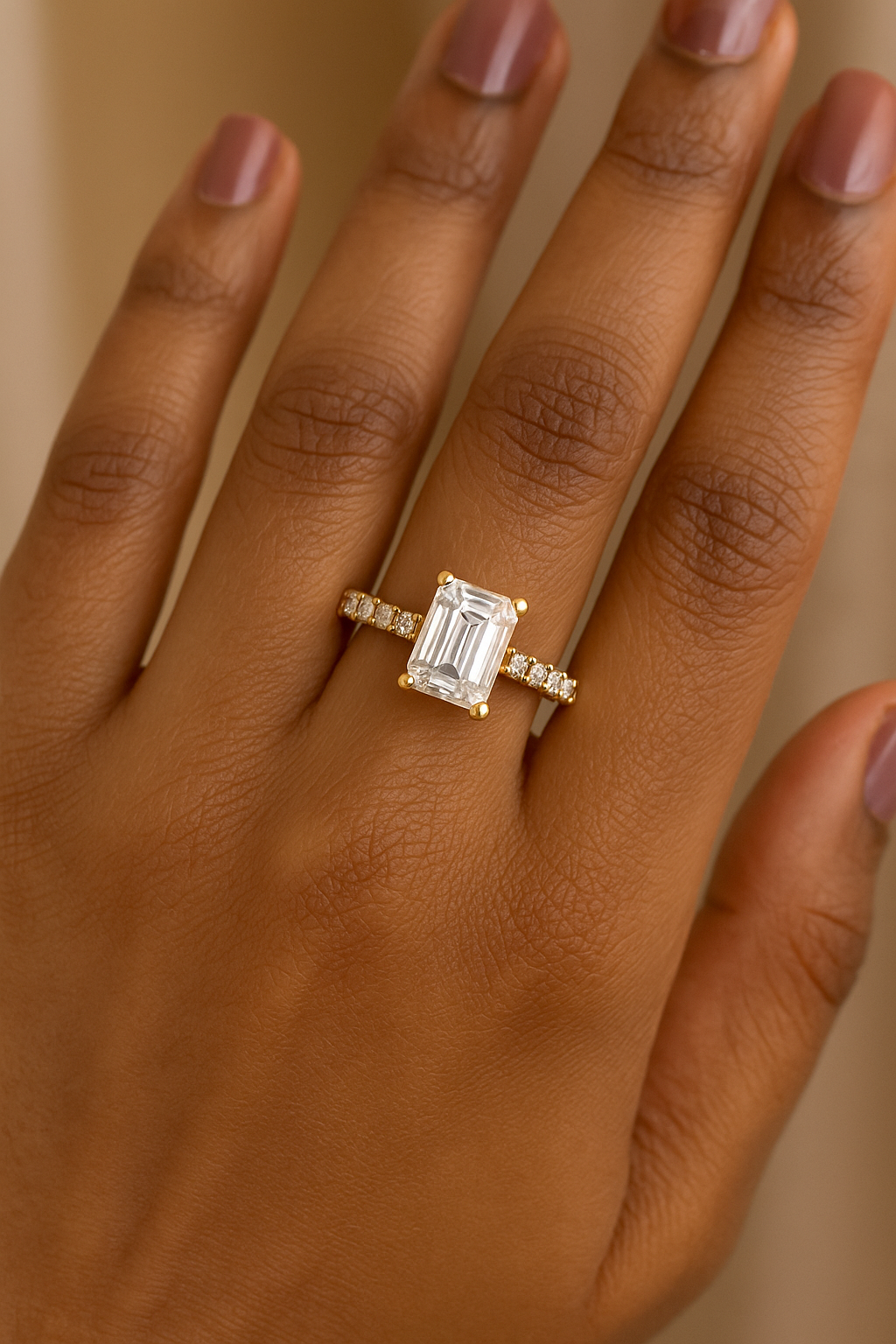 Emerald Cut Solitaire Ring