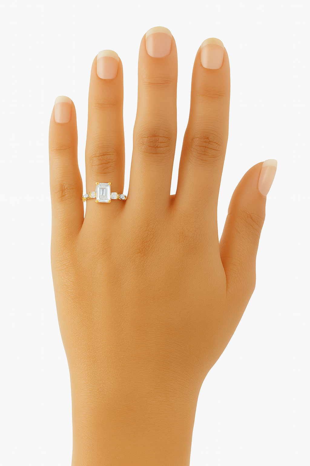 Bespoke Emerald Cut Multi-Stone Diamond Ring
