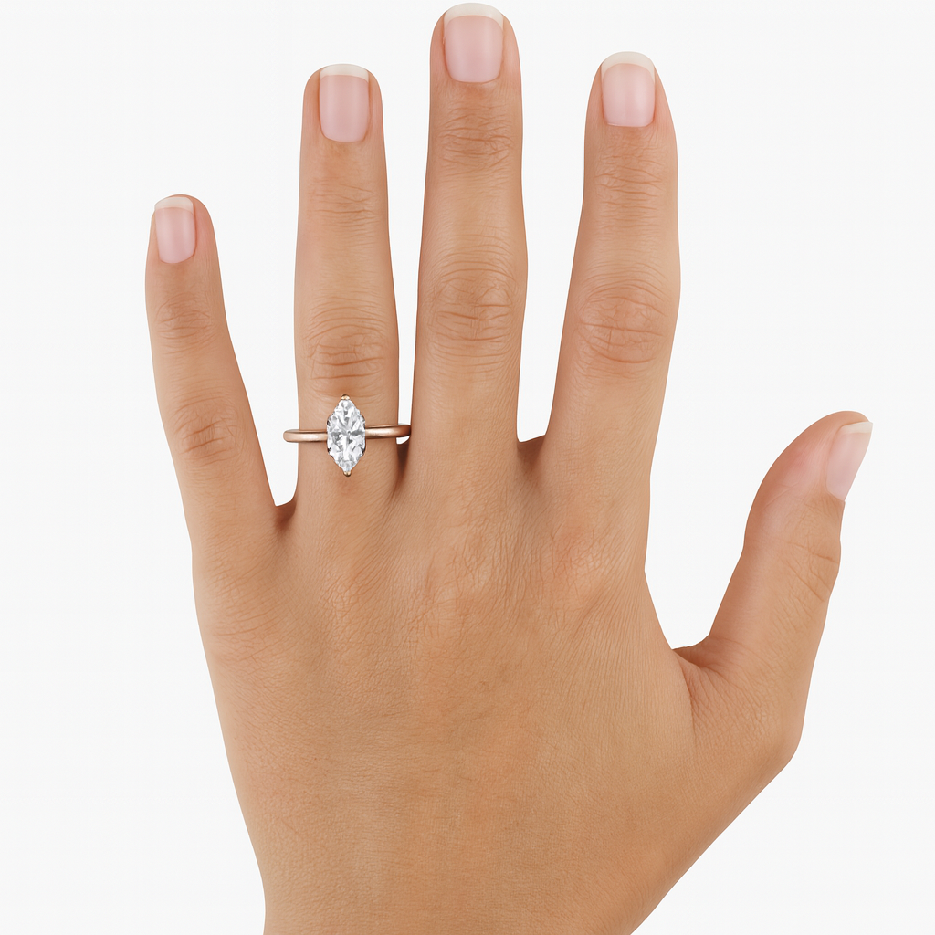Marquise Cut Diamond Solitaire Ring