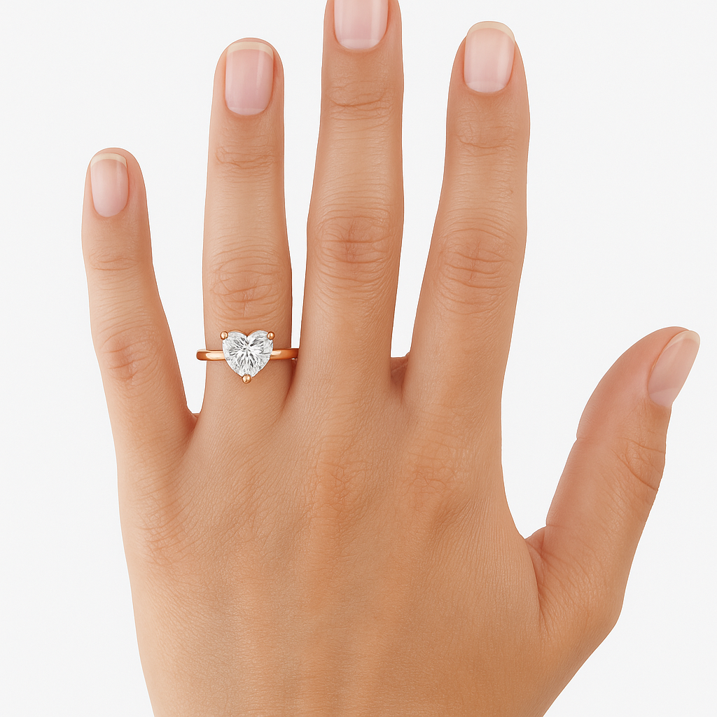 love's Reflection Heart Shape Ring