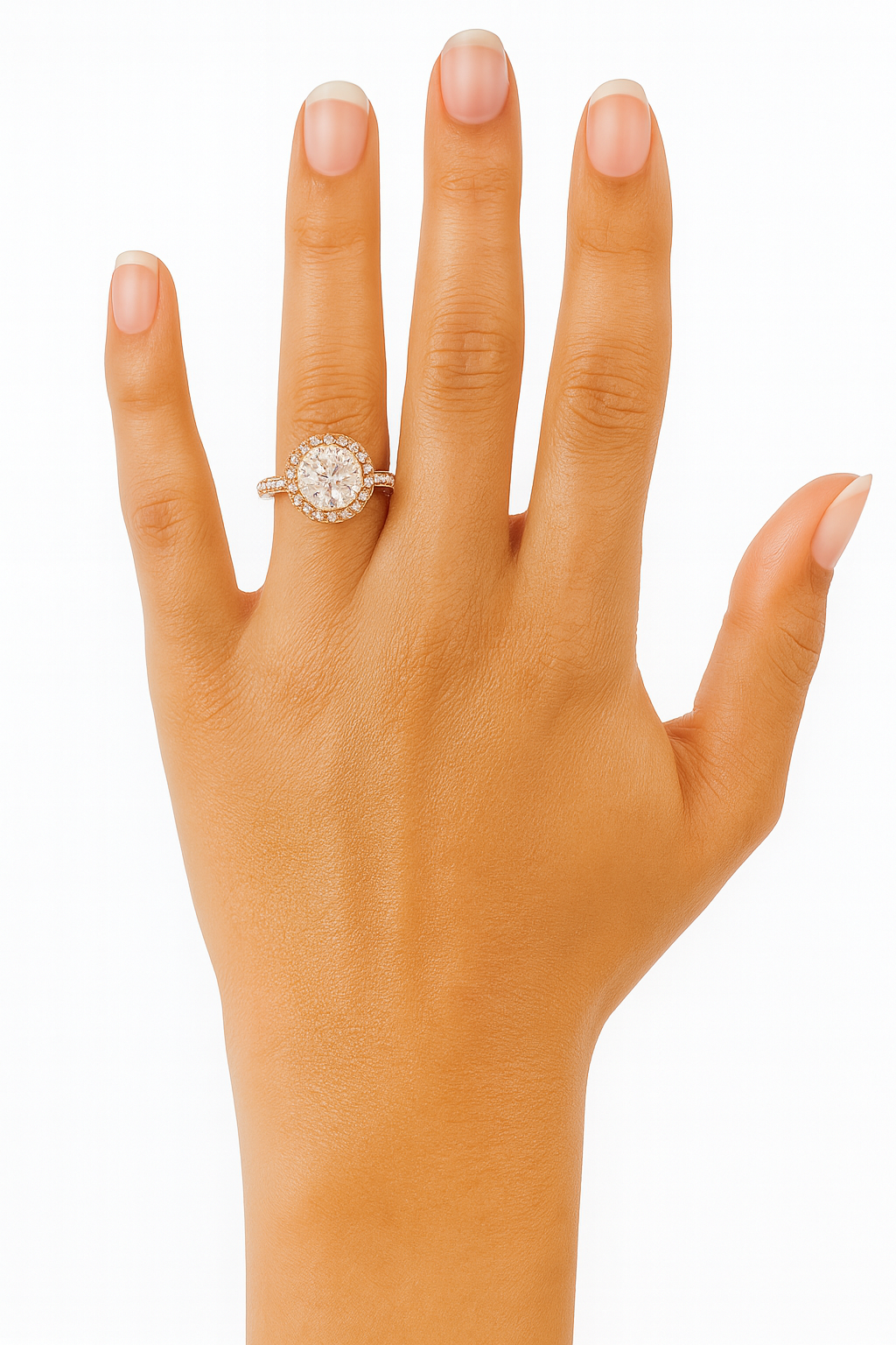 Round Cut Engagement Ring with Channel Set Band