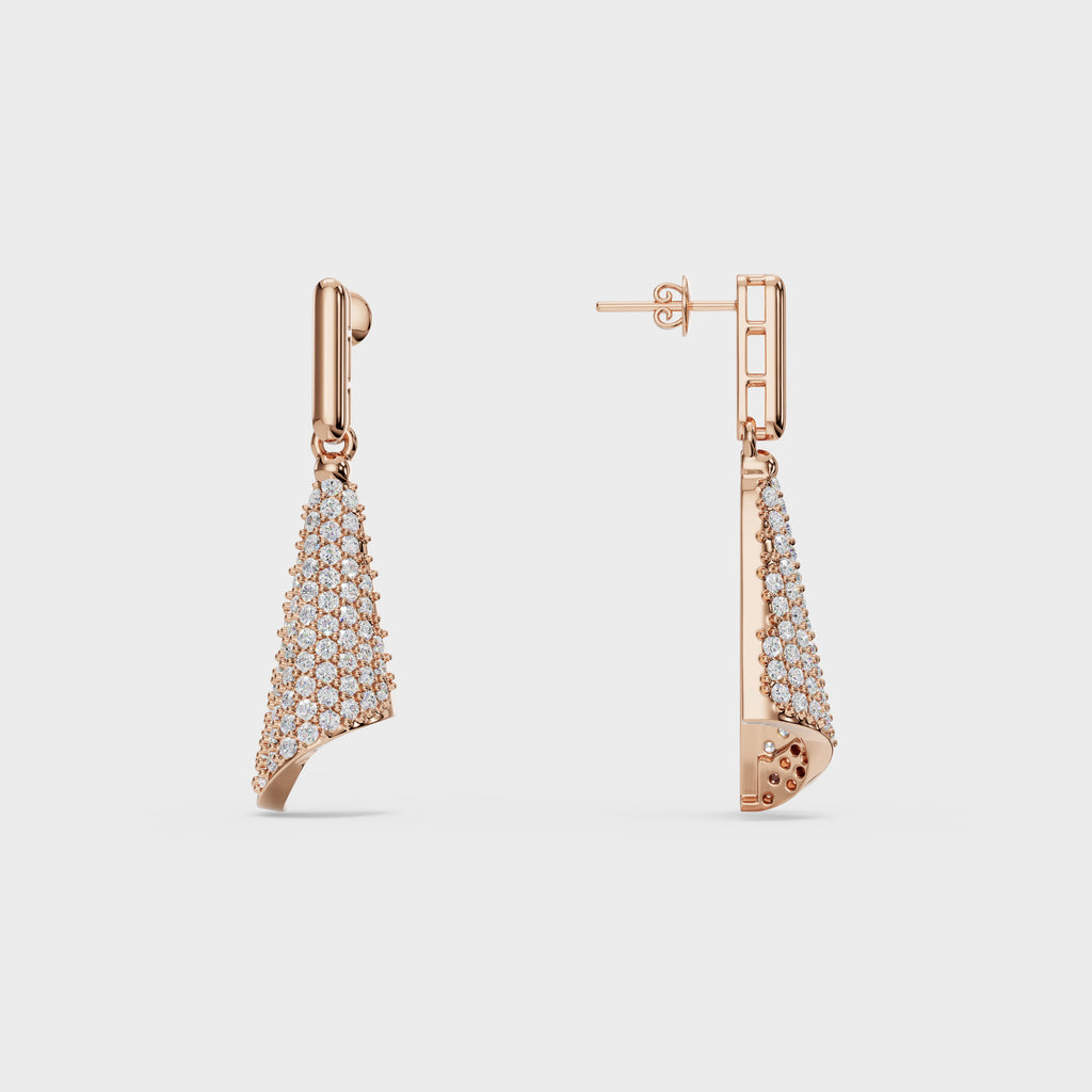 Twisted Triangle Diamond Danglers