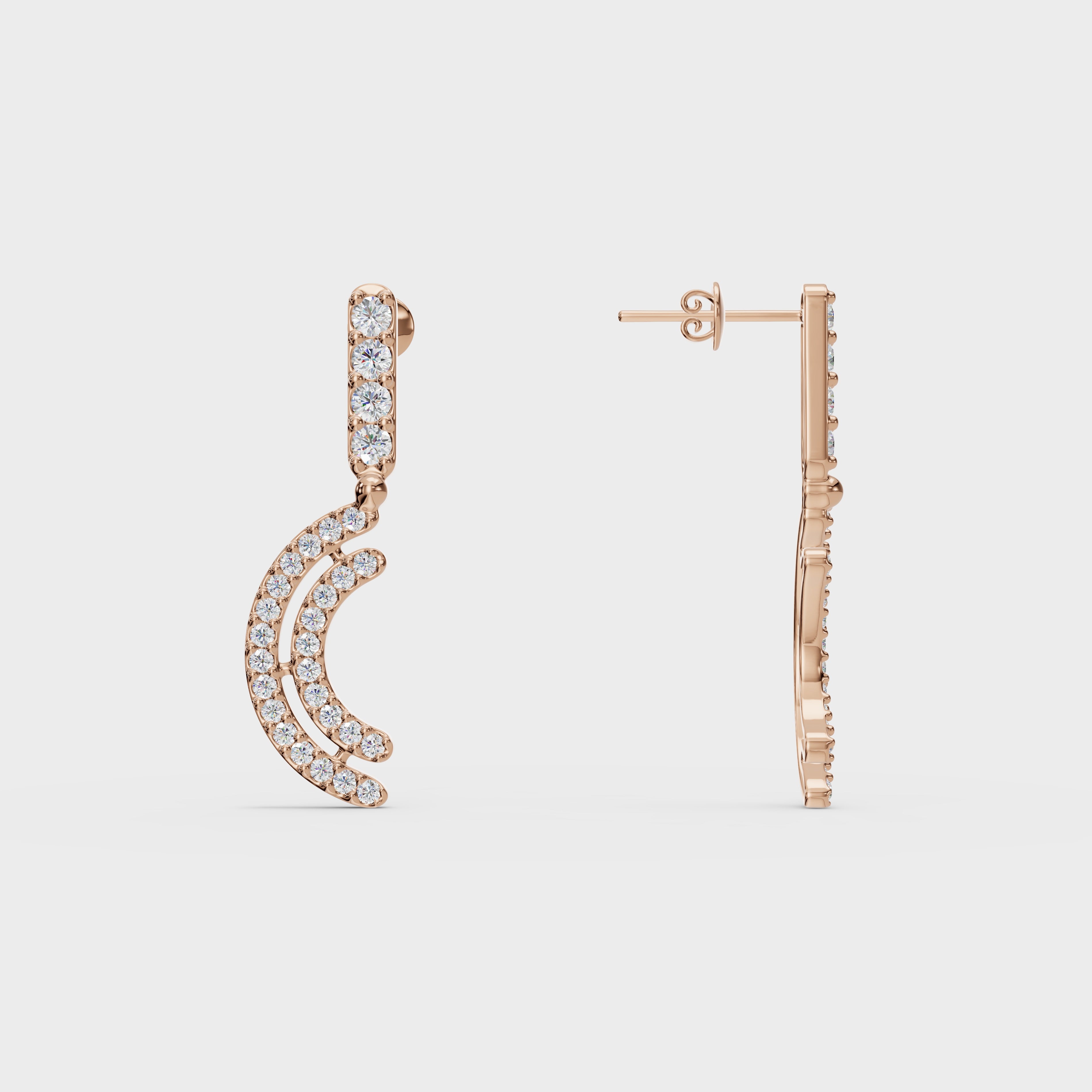 Crescent Wave Diamond Drops