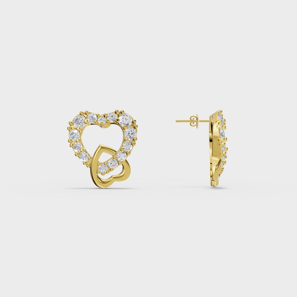 Halo Heart Dainty Studs