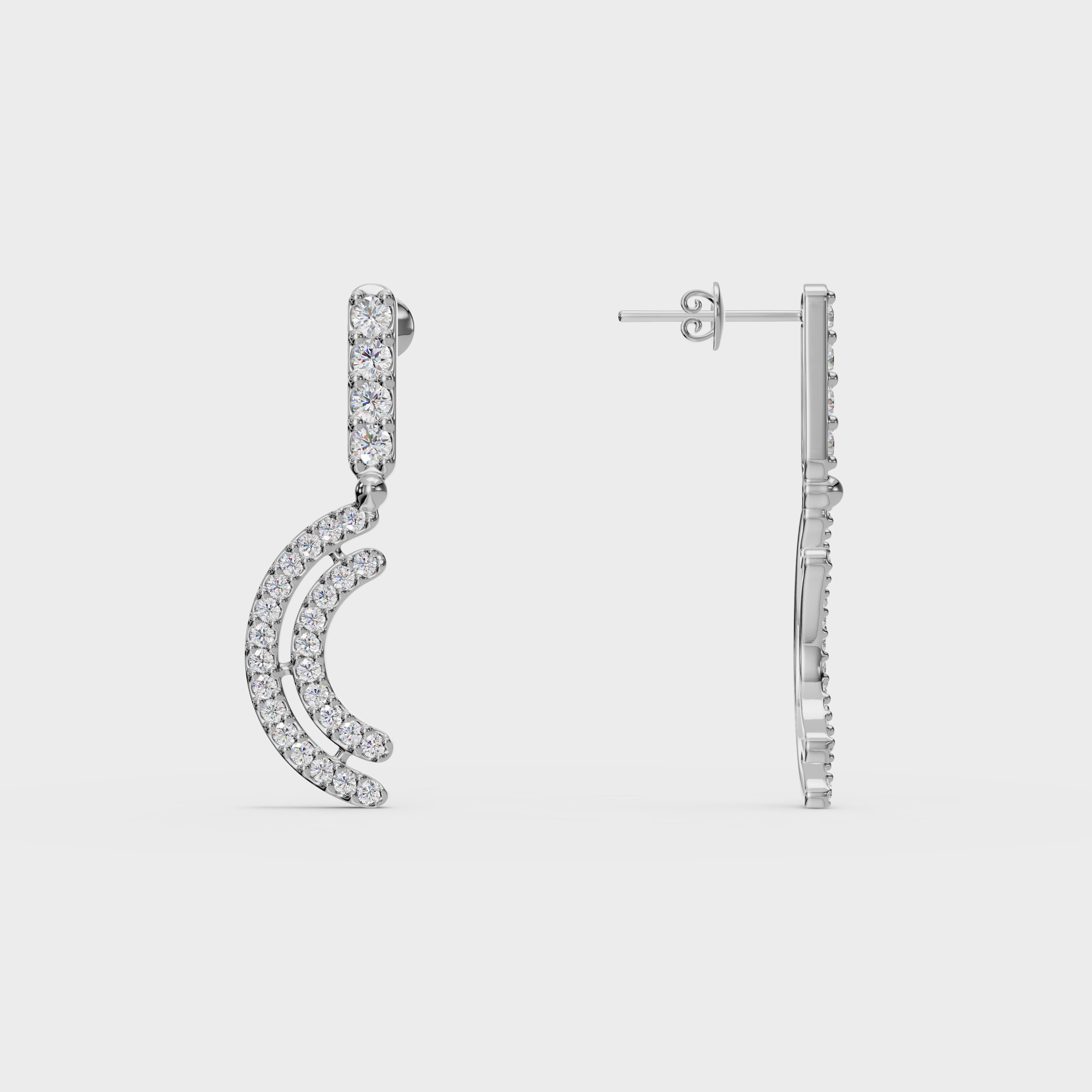 Crescent Wave Diamond Drops
